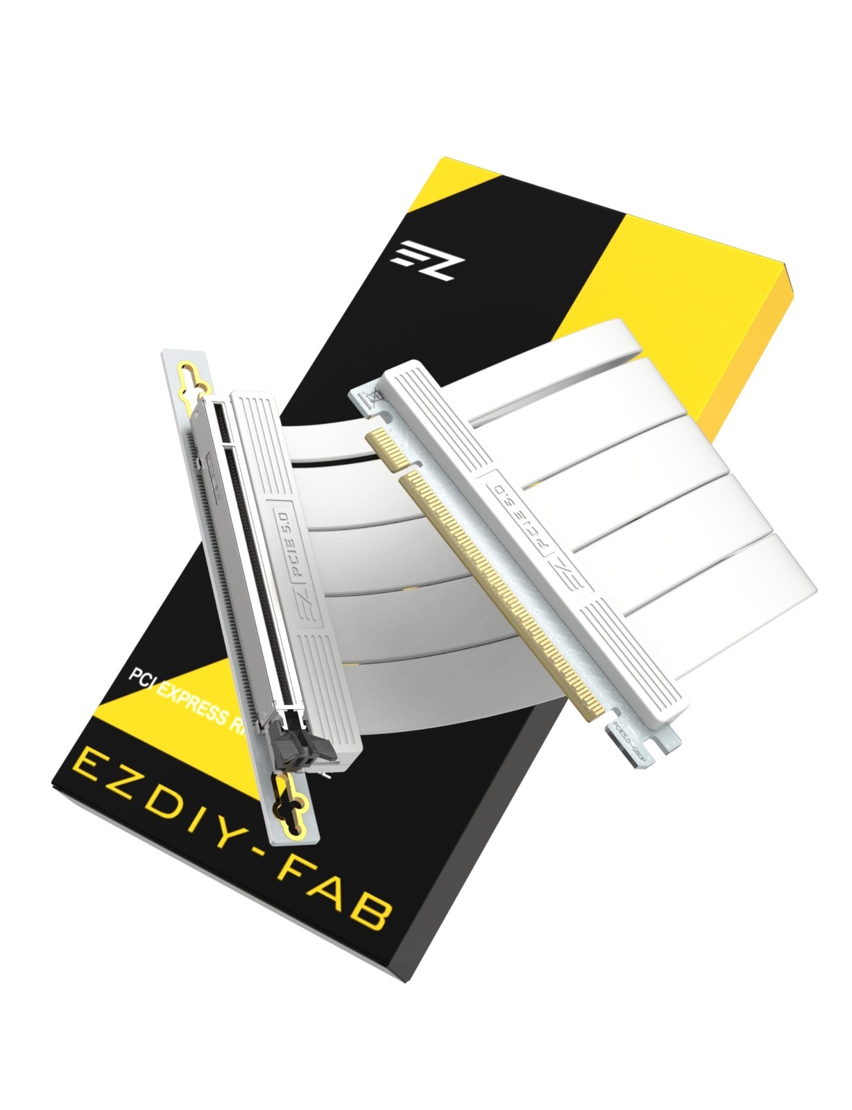 PCIE 5.0 Riser Cable, Ultra-Flexible 128GB/s Bandwidth GPU Extension, Vertica...