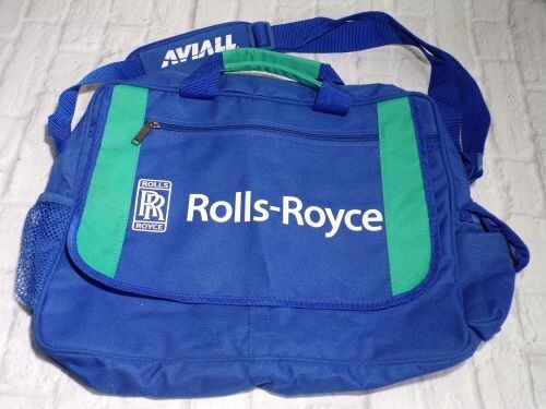 RARE Rolls Royce Heli Expo 2009 Promotional Shoulder Messenger Bag Blue Teal