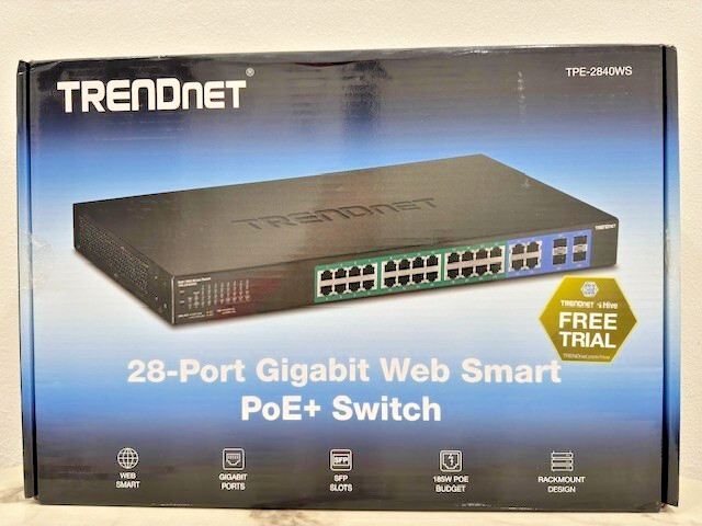 Switch TRENDnet 28-Port Gigabit Web Smart POE+ Switch