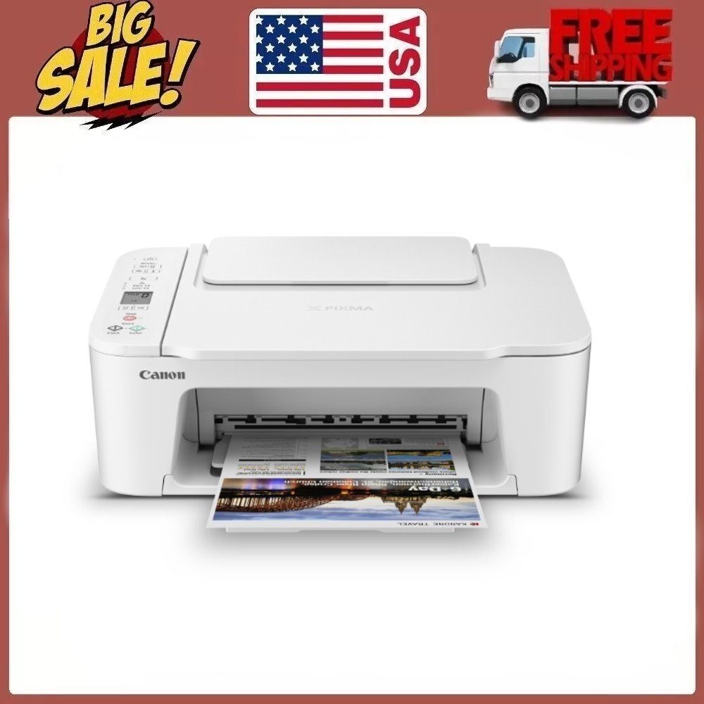 Canon PIXMA TS3722 Wireless All-In-One Inkjet Printer for Home Office