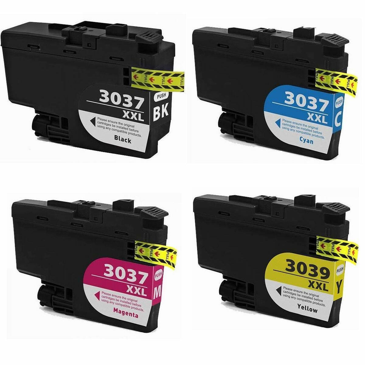 4 LC-3037 Ink Cartridges For Brother MFC-J5845DW MFC-J5945DW MFC-J6545DW J6945DW