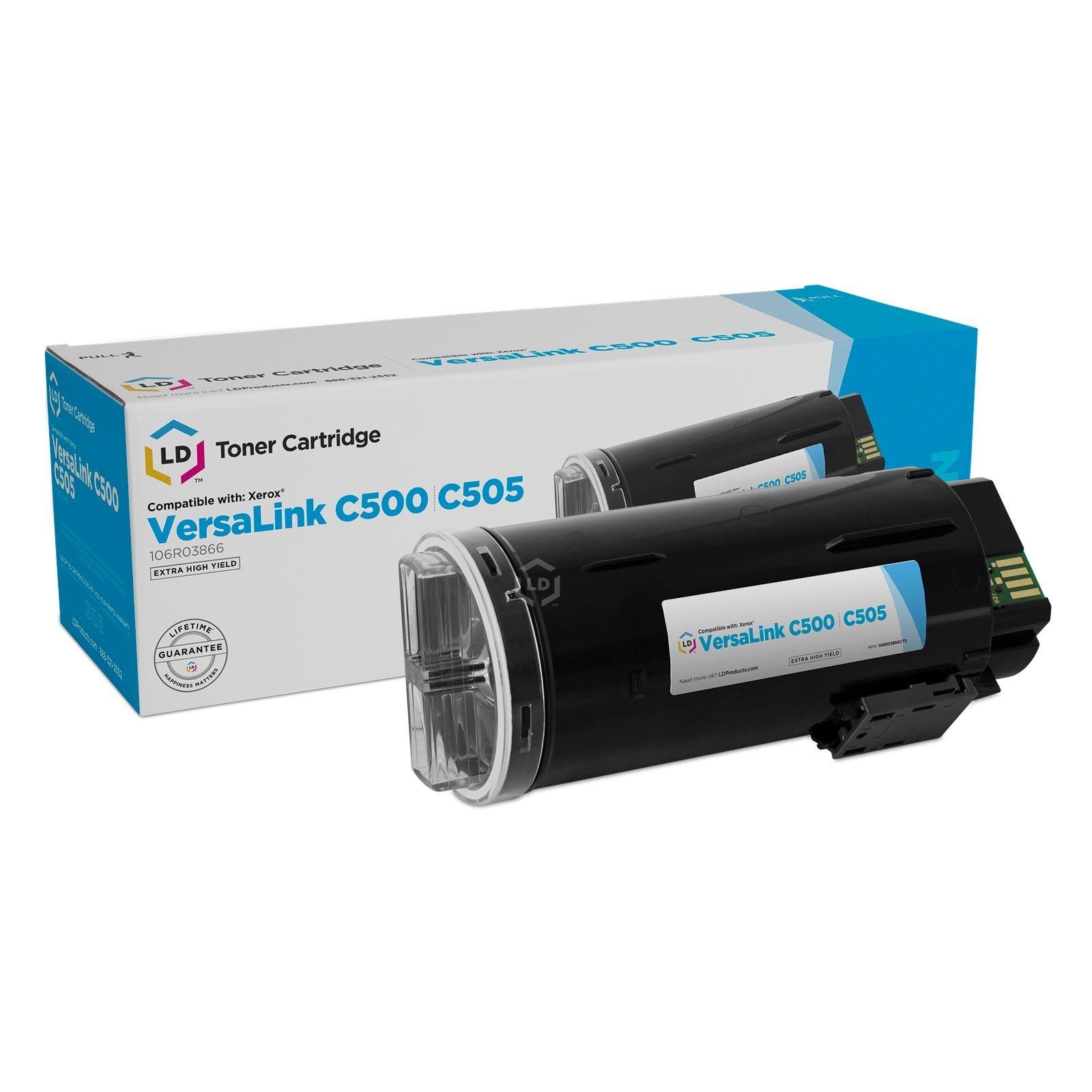 LD Compatible Xerox 106R03866 Extra HY Cyan Toner for Versalink C500, C505