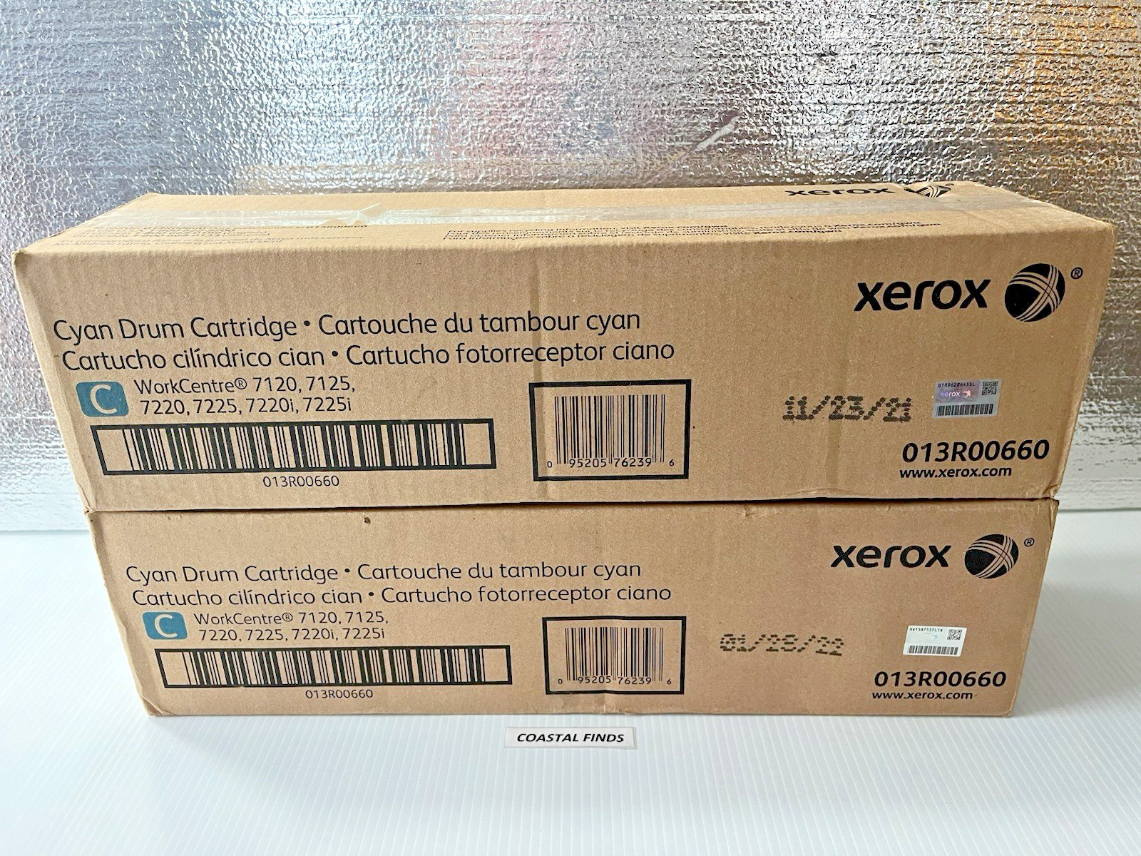 Xerox 013R00660 Cyan Drum Cartridge Lot (2) OEM NEW Genuine Sealed WC 7120 7125