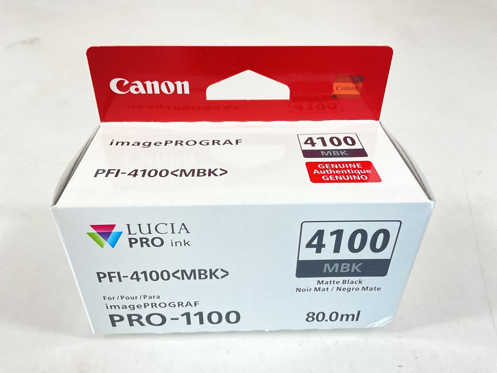 Canon Original PFI-4100 MBK 80mL Matte Black Pigment Ink Tank - 6776C002