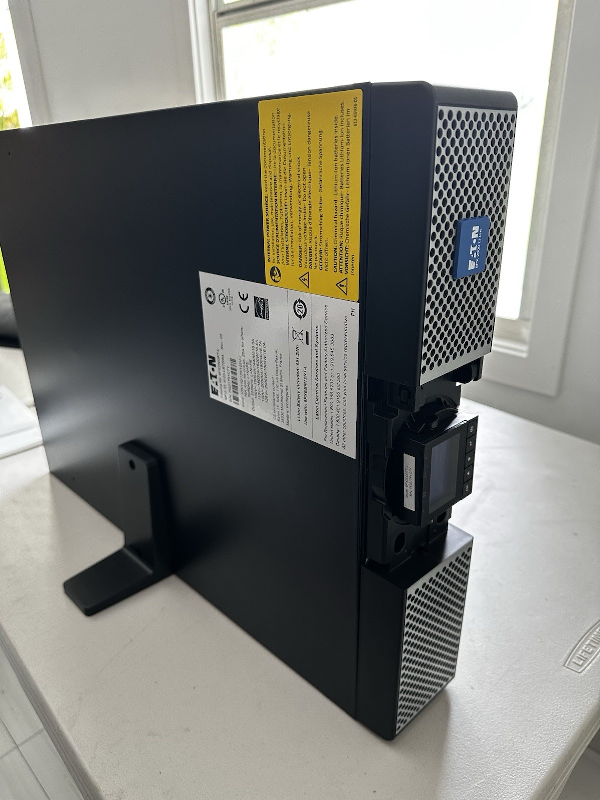 Eaton 9PX 9PX2000RTN-L Lithium ion UPS, 2U, 2000 VA, 1800W, 5-20P Input, Outputs