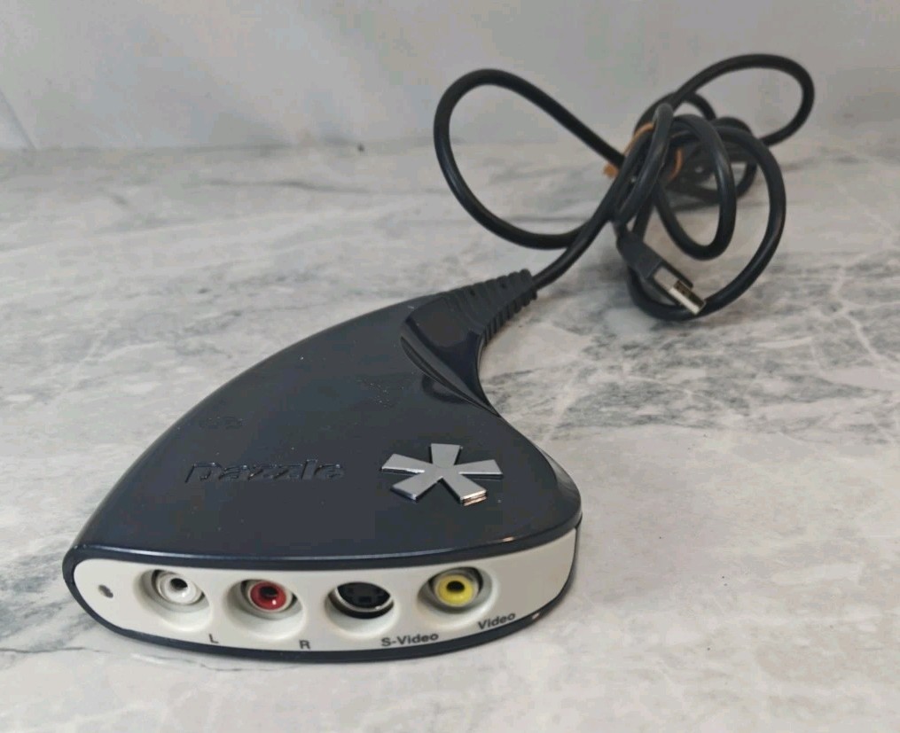 Pinnacle Dazzle DVC100 USB Video Capture Device RCA S-Video VHS Game Capture