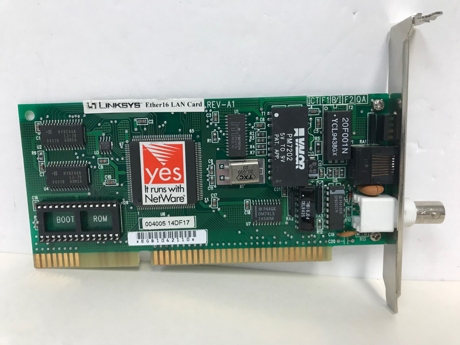 LINKSYS ETHER16 LAN CARD ISA ETHERNET ADAPTER REV A1