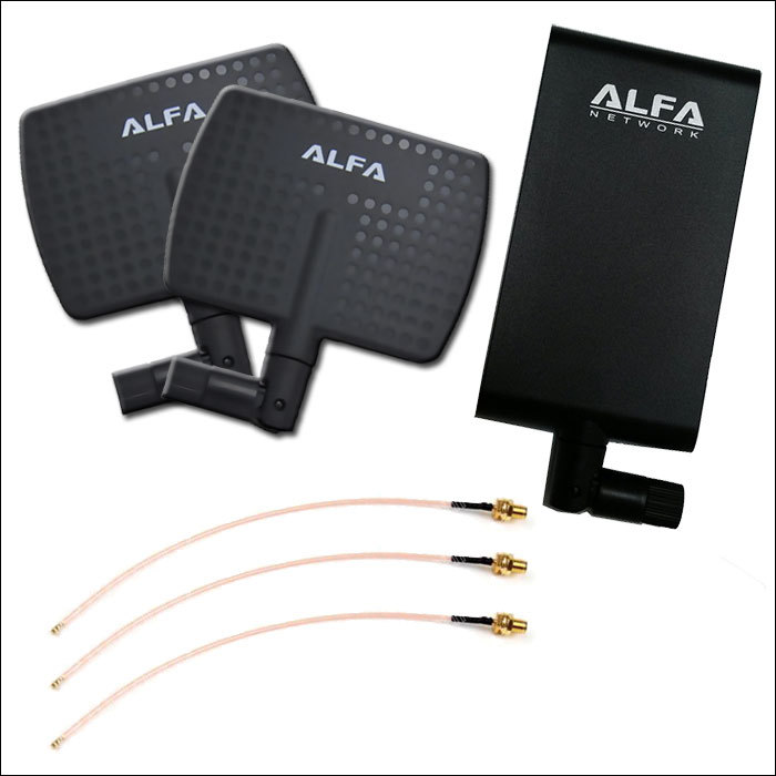Drone antenna DJI Phantom 3 Quadcopter dual band upgrade 2-pack with U.fl cables