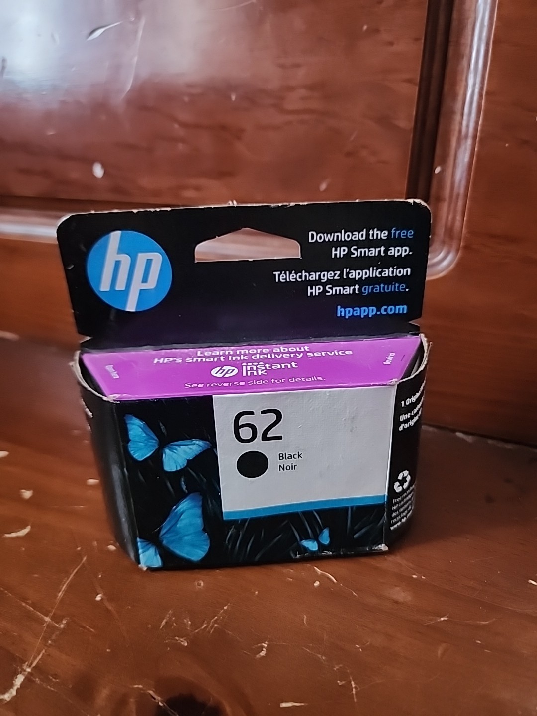 HP 62 Black SEALED Original Ink Cartridge, ~200 pages, 6C7V8AN Exp APR 2024