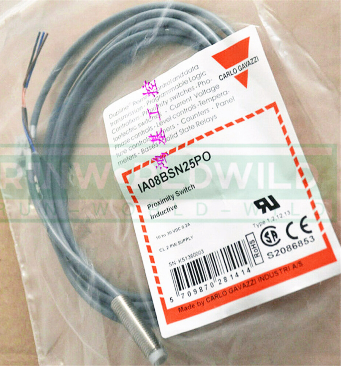 1 of NEW for CARLO GAVAZZI IA08BSN25PO PROXIMITY SENSOR