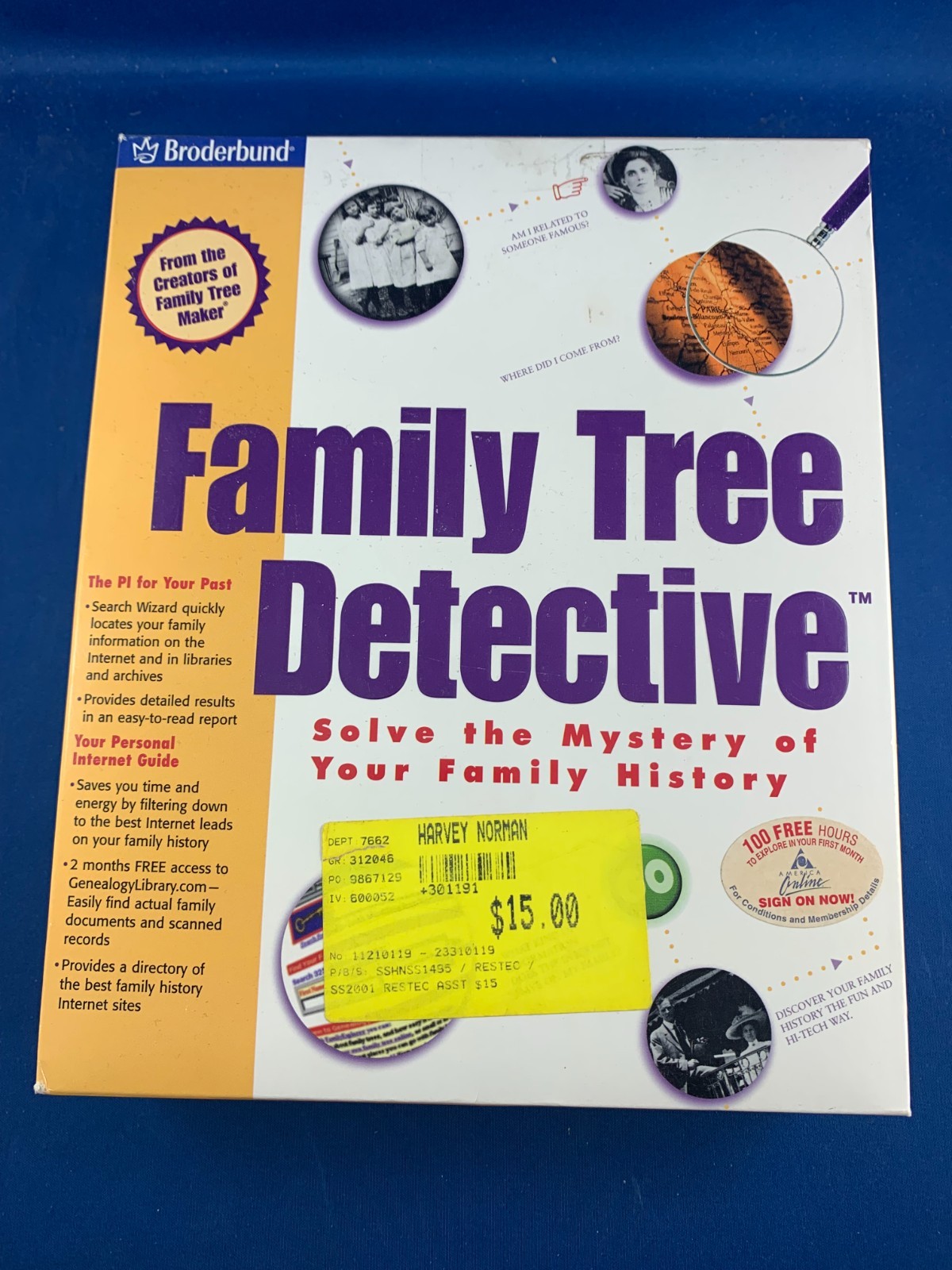 1999 Broderbund Family Tree Detective For Windows 95 or 98