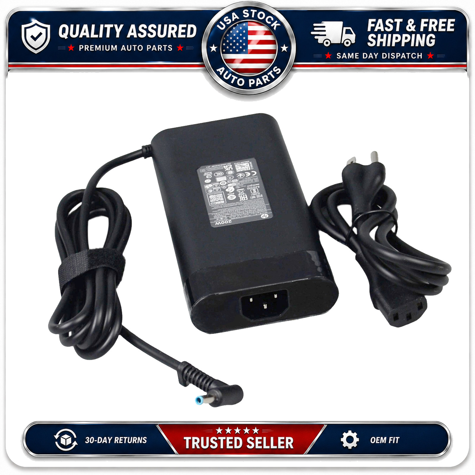 For HP TPN-DA10 200W 19.5V AC Power Adapter L15879-002 L15537-001 with Cord