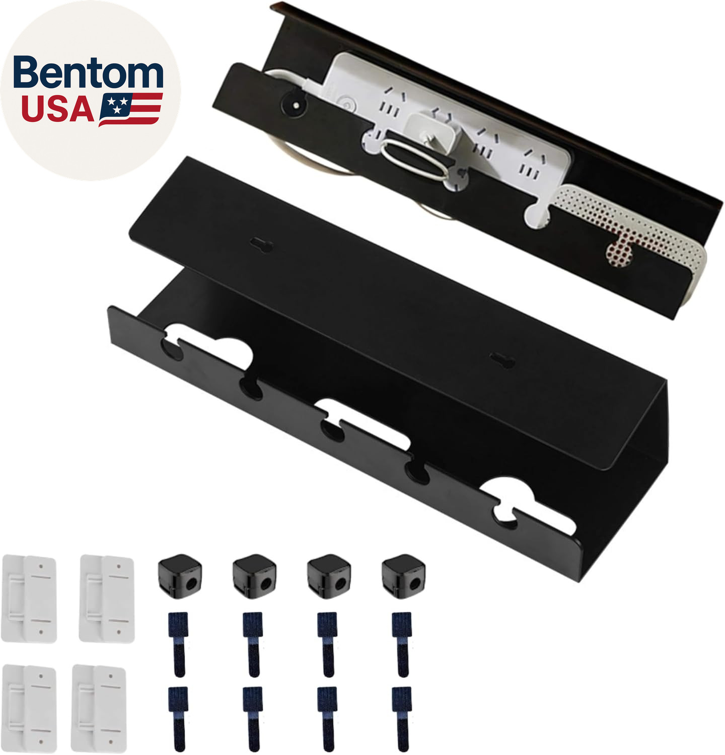 under Desk Cable Management Tray (2-Pack) with Quick-Release Mount - Snap-On Too