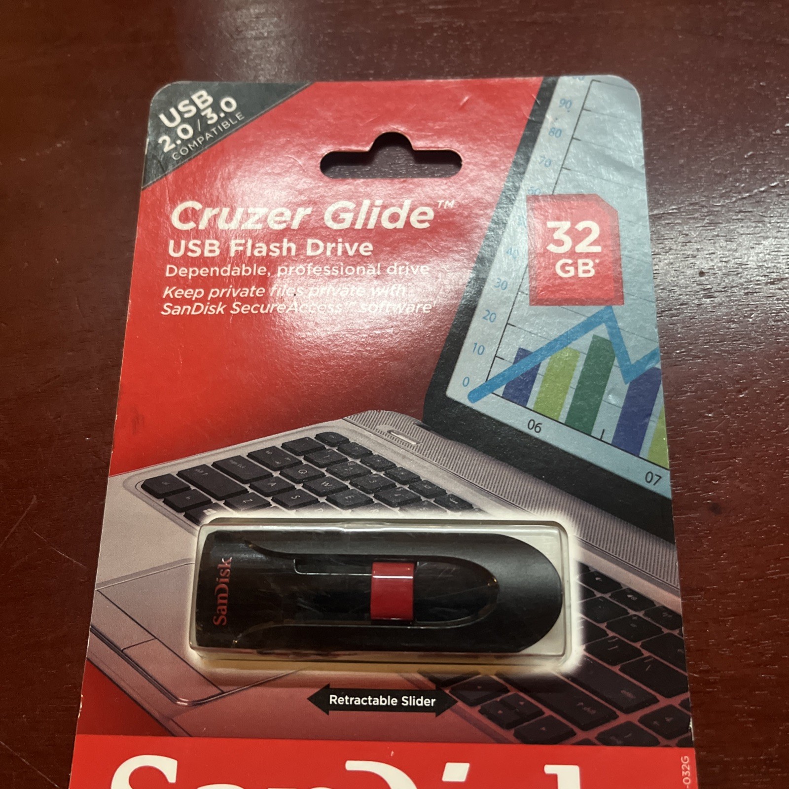 SanDisk Cruzer Glide USB 2.0 Flash Drive 32GB - NEW