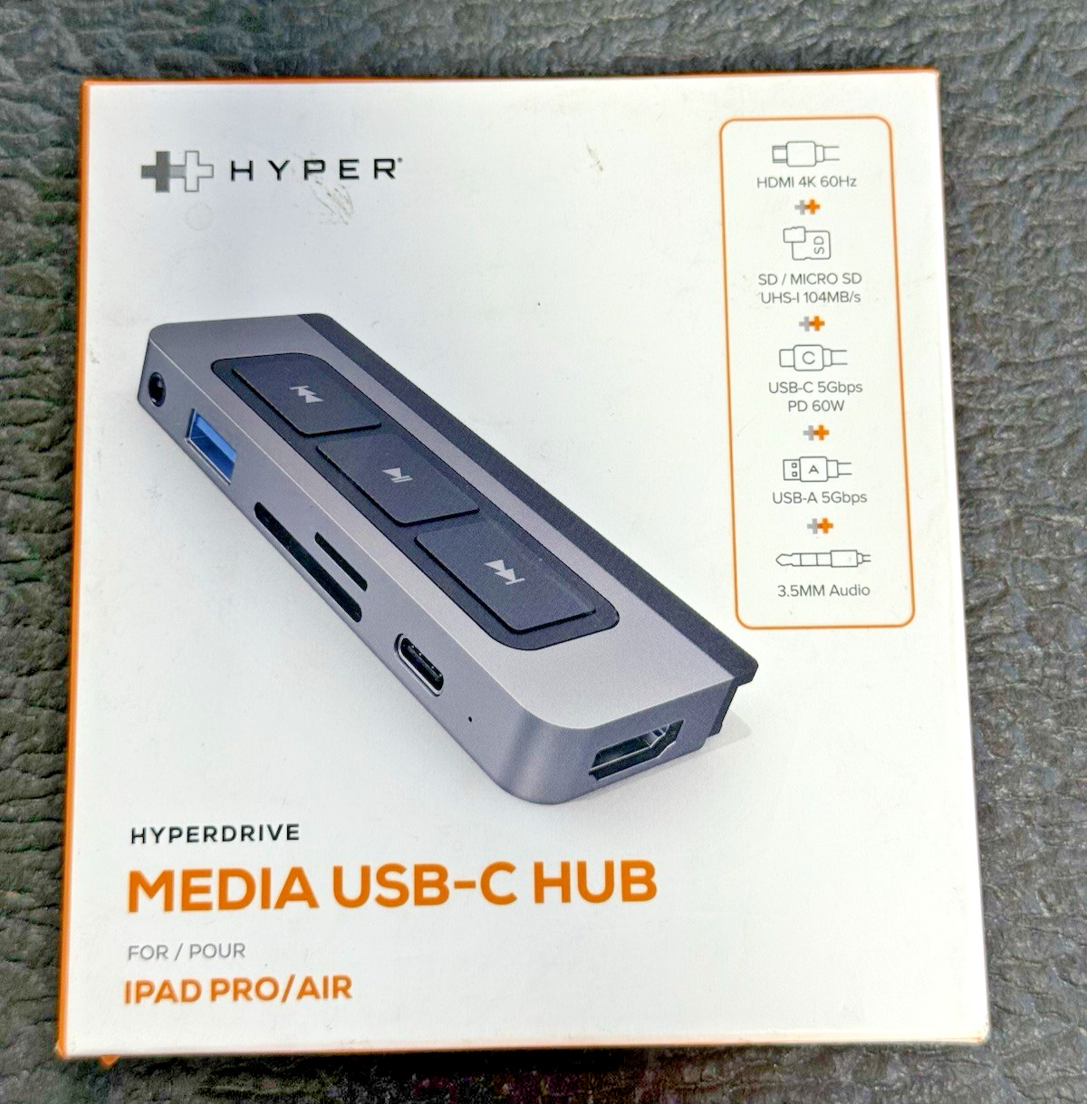 HyperDrive 6-in-1  USB-C Media Hub - Open Box New Condition IPad PRO/Air