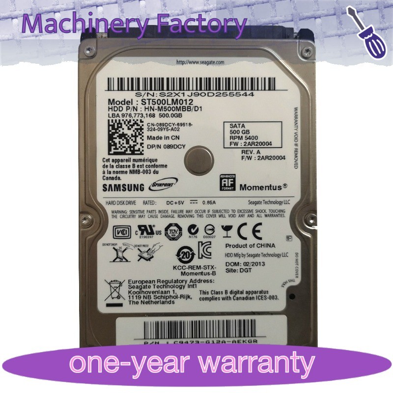 New Samsung 500GB ST500LM012 5400RPM SATA 2.5" Laptop HDD Hard Disk Drive -9.5mm