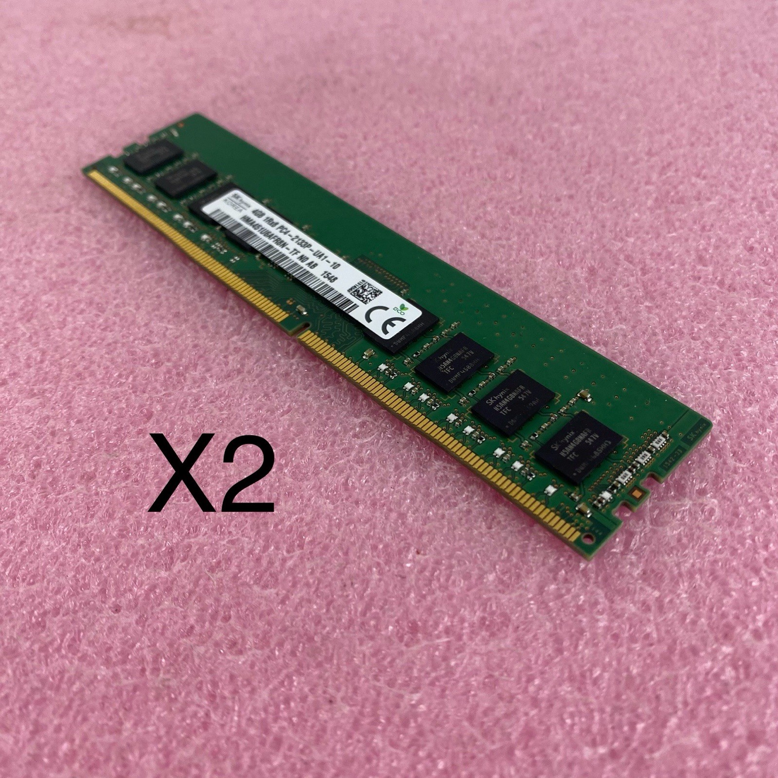 SK Hynix HMA451U6AFR8N-TF 4GB 1Rx8 PC4-2133P-UA1-10 Computer Ram Lot of 2