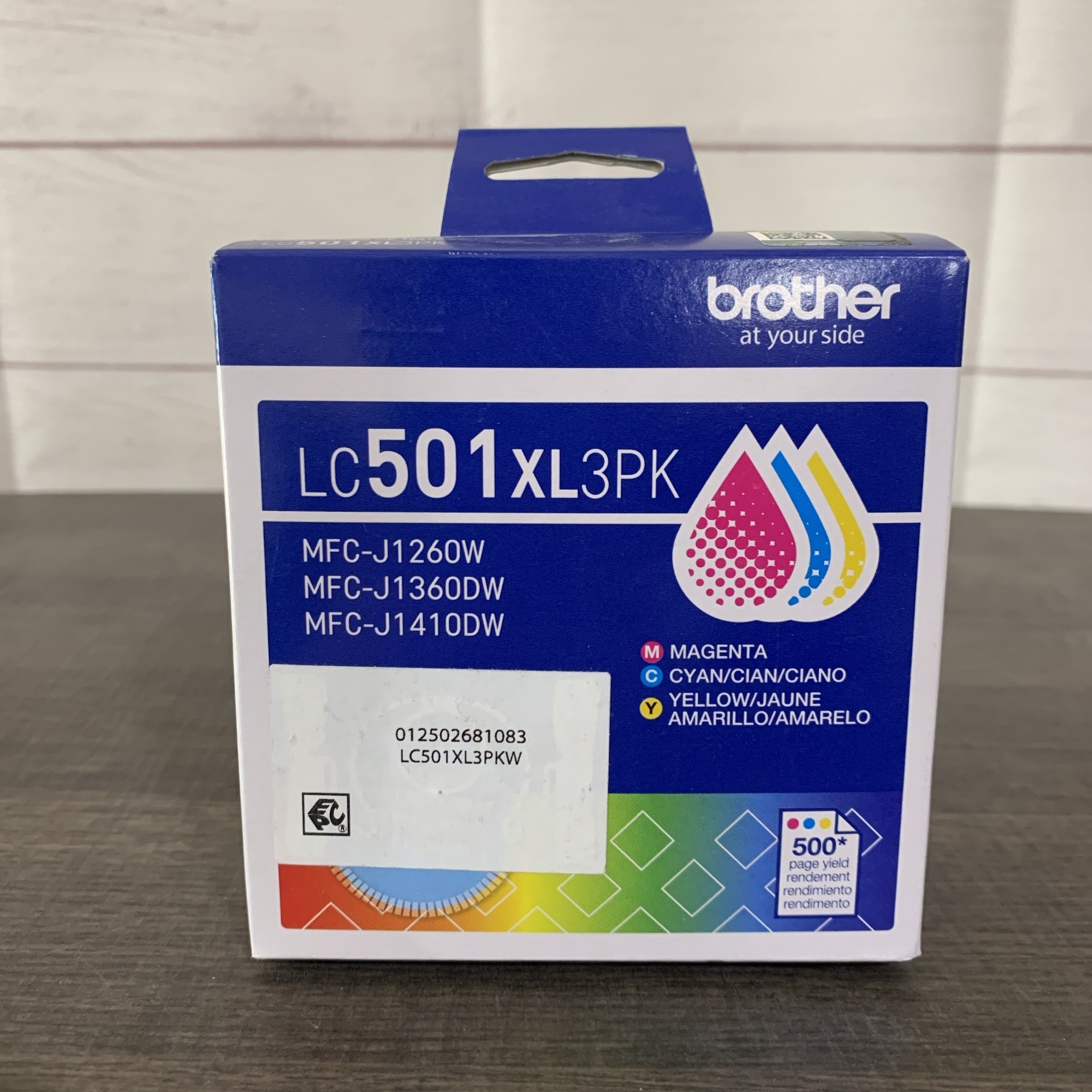 GENUINE BROTHER LC501XL3PK 3-Pack 500 Page Yield Ink Cartridges EXP 5/2028