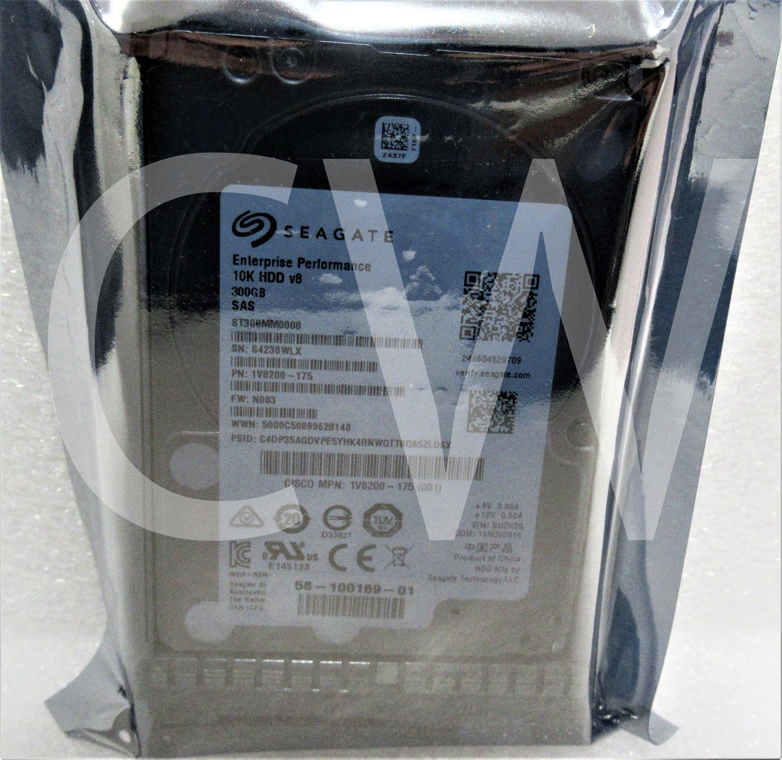 Cisco UCS-HD300G10K12G 300GB 10K RPM 12Gbps 2.5" SAS Hard Drive 1V8200-175