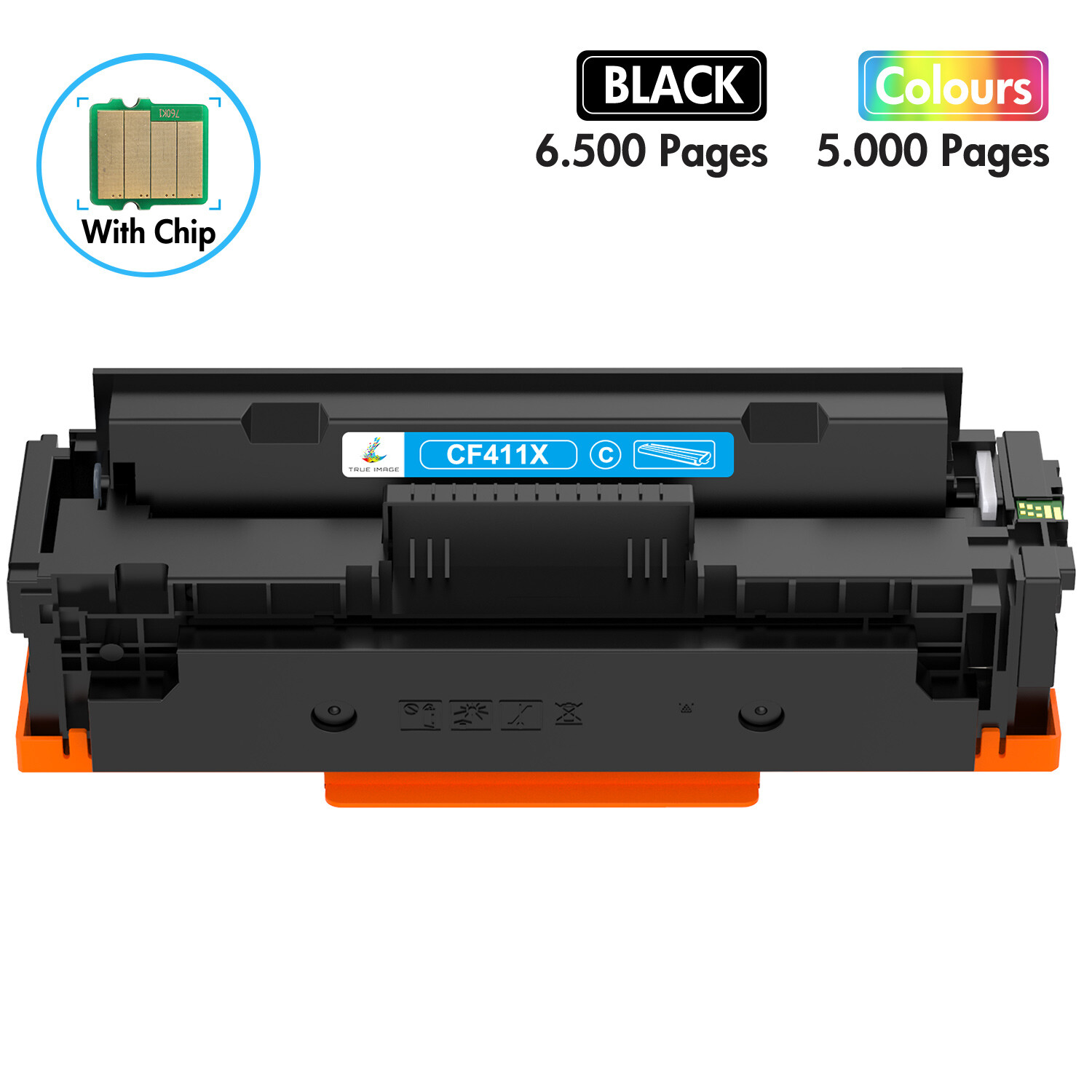 1 Pack CF411X Cyan Toner 410X Fits for HP Color LaserJet Pro M452 M452nw M452dw