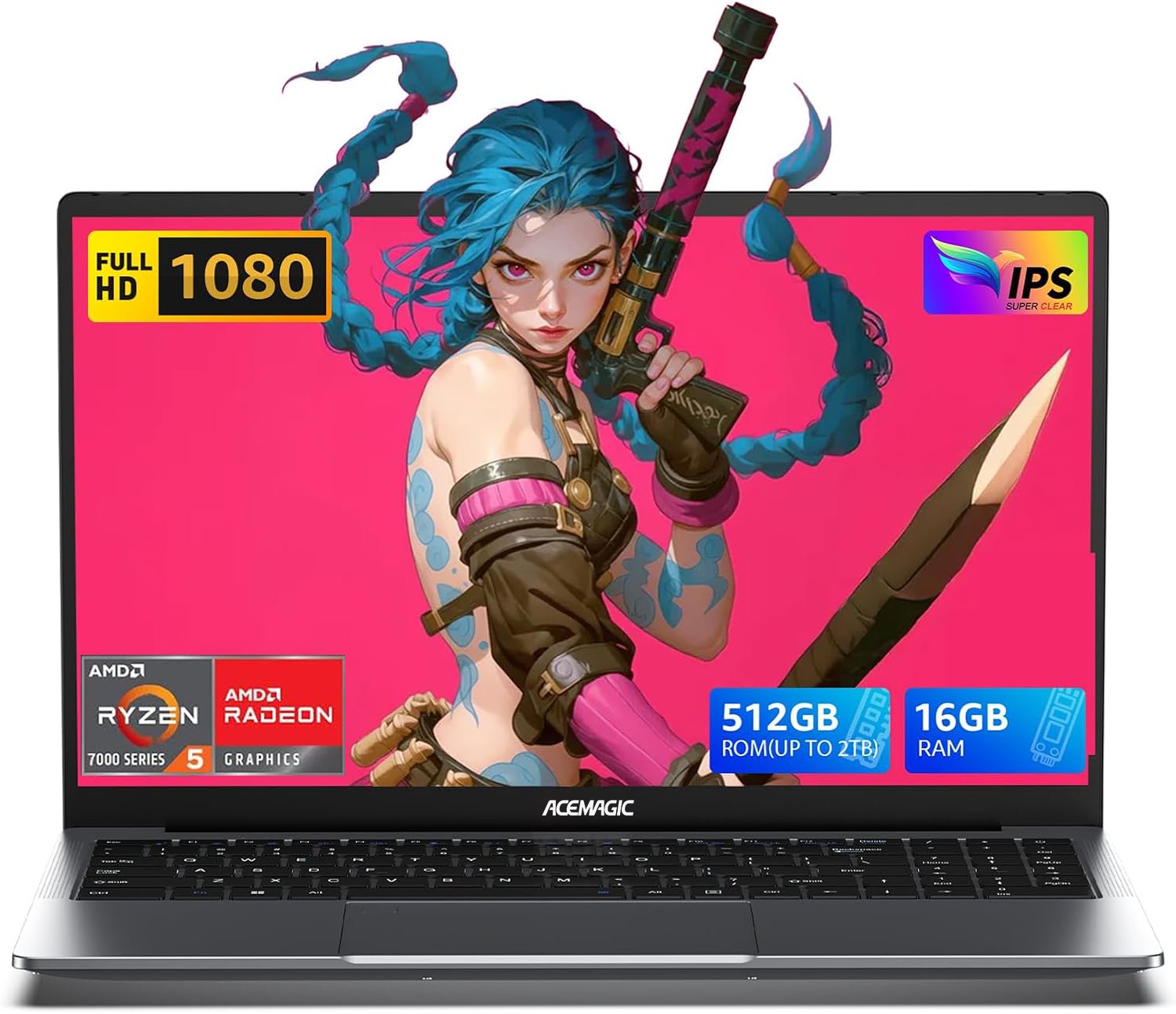 ACEMAGIC Laptop Notebook RX16/LX15/AX18, AMD Ryzen/Intel N150,16GB RAM 512GB SSD