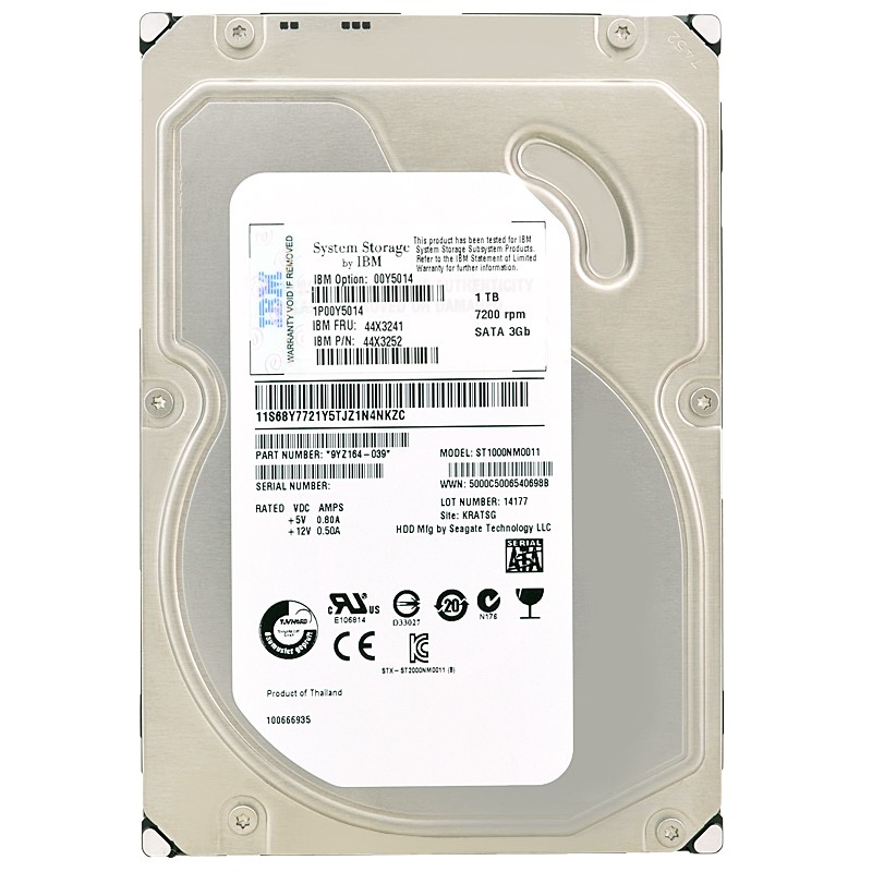 IBM 1TB SATA 7.2K 3.5in HDD 44X3252 ST1000NM0011 32MB Cache