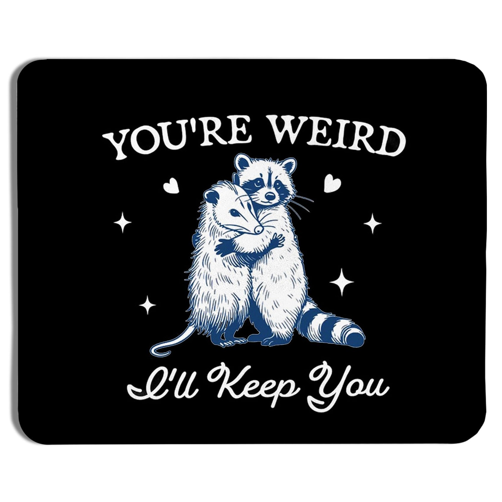 Qykwz Funny Black Raccoon Possum Mouse Pad 9.5x7.9 9.5 x 7.9 inches, color_1 