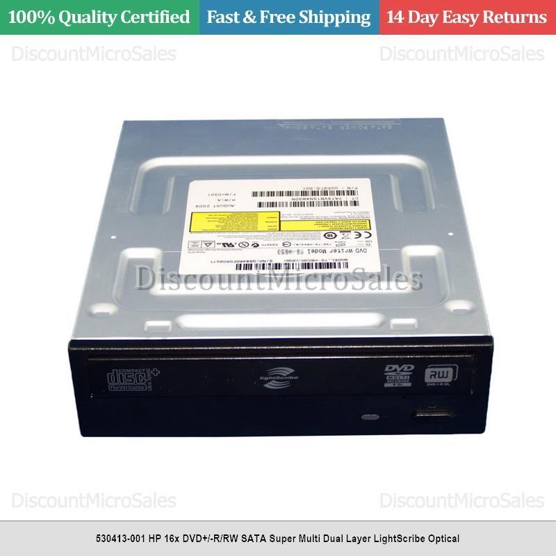 530413-001 HP 16x DVD+/-R/RW SATA Super Multi Dual Layer LightScribe Optical
