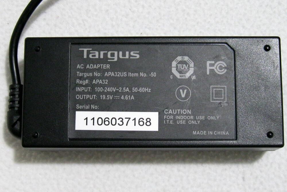 Targus APA32US AC Adapter, Laptop Power Adapter