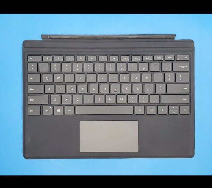 Barely Used Microsoft Surface Pro Type Cover 1725 Keyboard - Black.