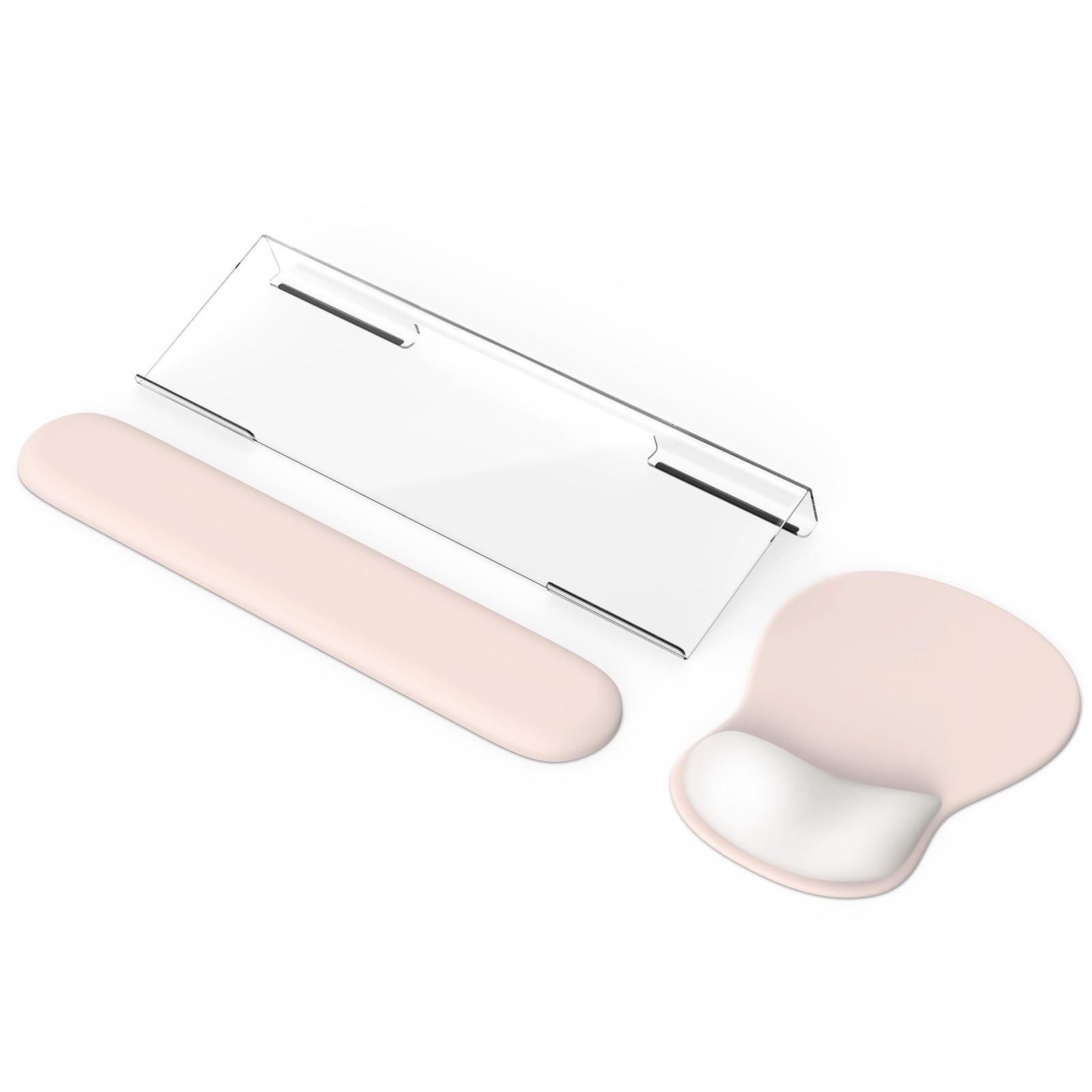 iCasso Keyboard Wrist Rest,Beige Ergonomic Mouse Pad with average size, Beige