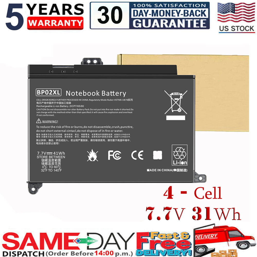BP02XL Battery For HP Pavilion BP02041XL 849909-850 849569-541 41Wh Notebook PC
