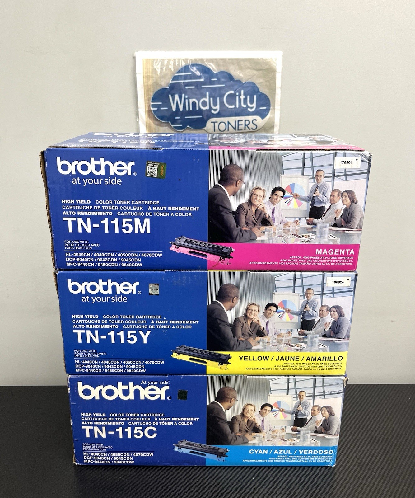 Brother TN-115M Magenta TN-115Y Yellow TN-115C Cyan Toner Set MYC OEM NEW