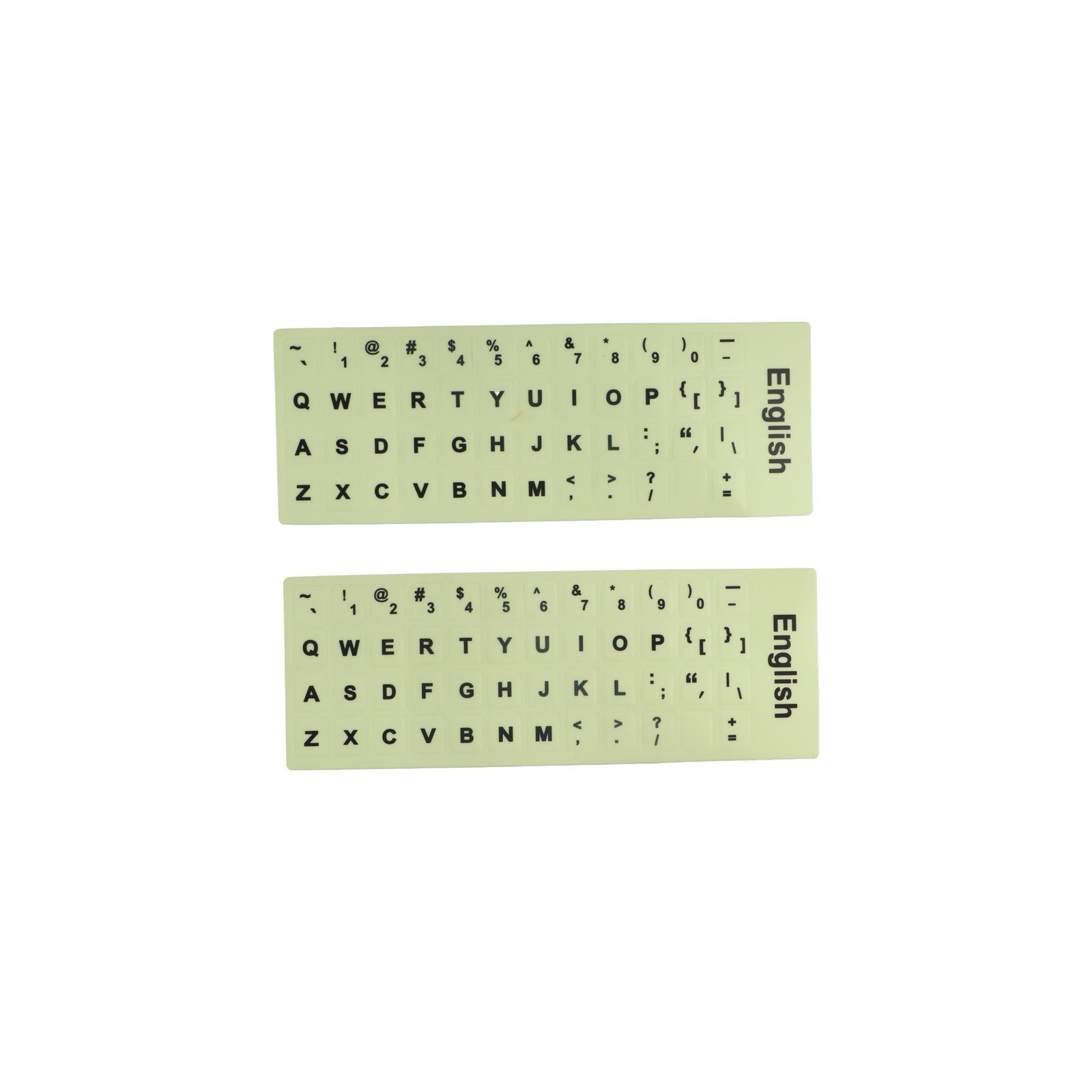 2 Pcs Universal English Keyboard Stickers, Glow in The Dark English Letter Keybo