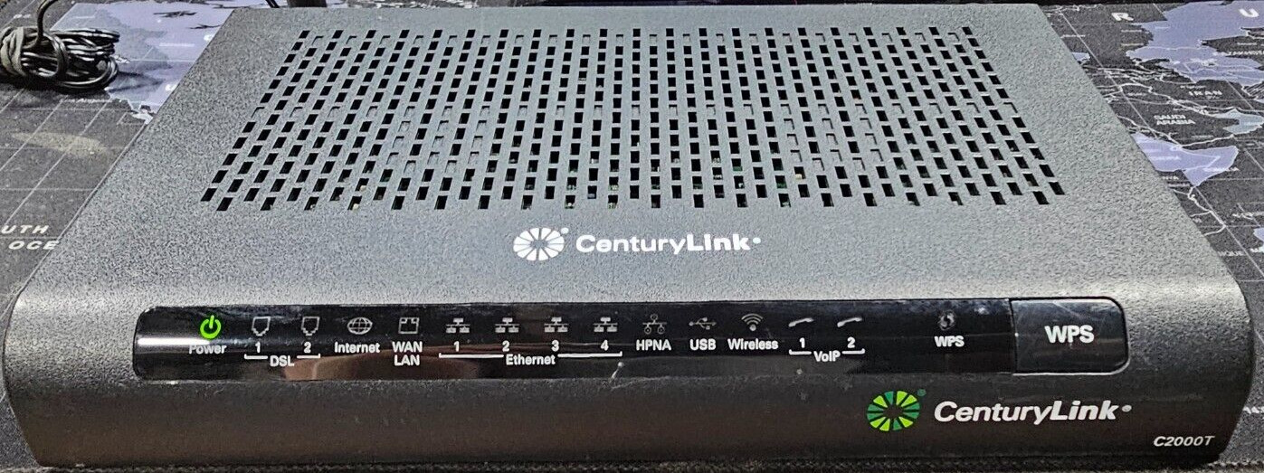 CenturyLink Technicolor C2000T Wireless 802.11N ADSL2+ VDSL Modem Router - Works