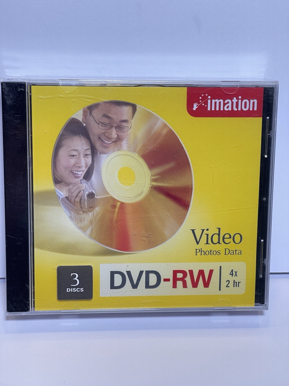 Imation DVD-RW Burnable Disks Video Photo Data 4 x 2hr Lot of 3 NEW Sealed