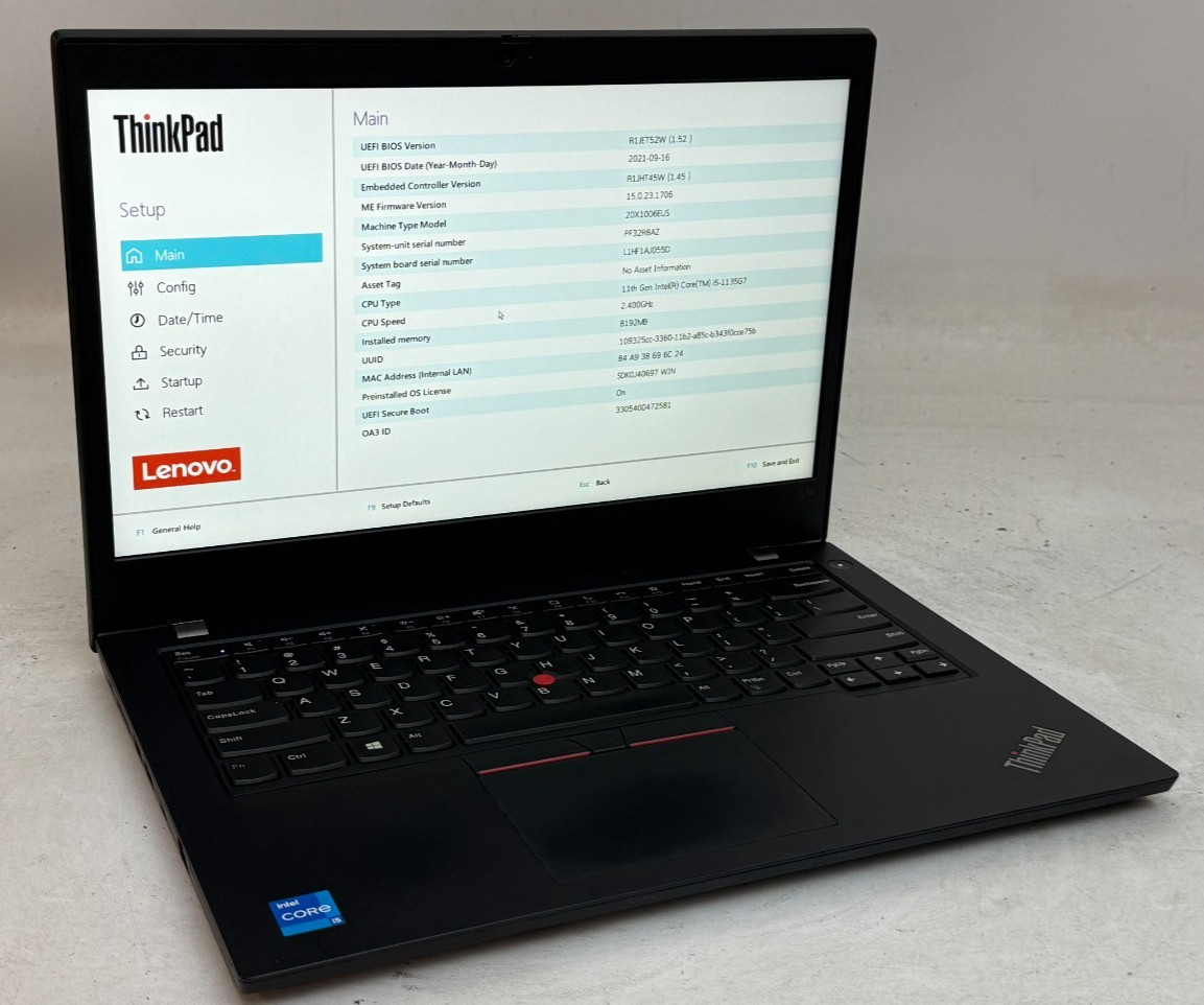 Lenovo ThinkPad L14 14" (i5-1135G7 2.40GHz - 8GB RAM - 256GB SSD - Win11Home)