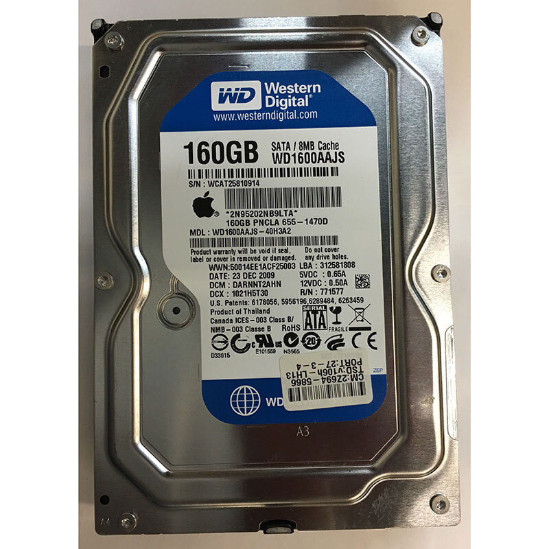 WD1600AAJS-40H3A2 - Western Digital 160GB 7200 RPM SATA 3.5" HDD