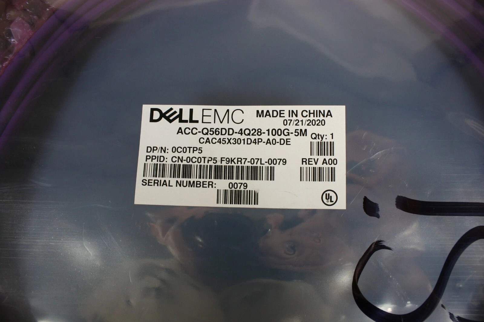 10 units Dell 5M/16.4ft QSFP56-DD 400GbE to 4x QSFP28 100Gb Active Copper Cable
