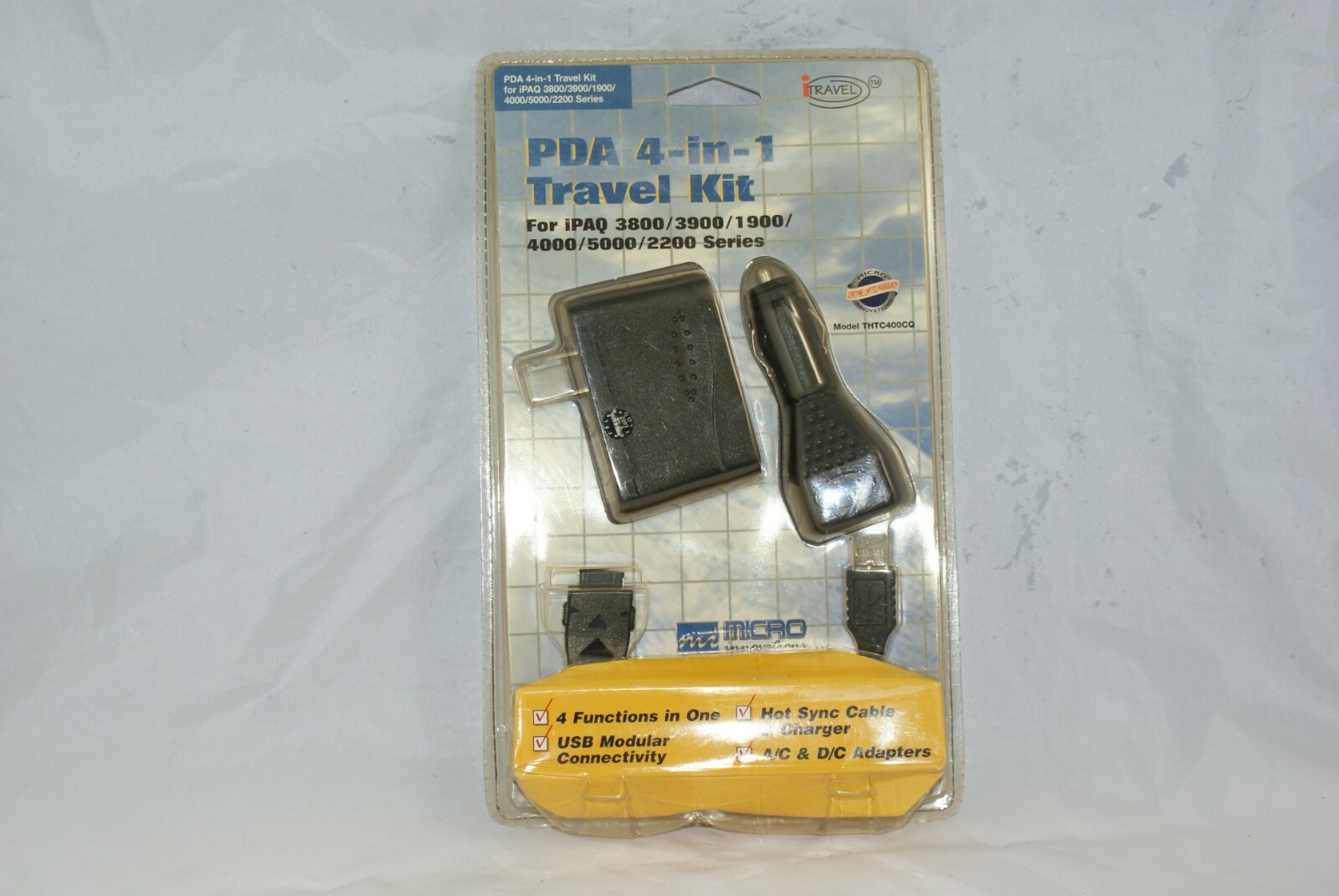 Micro Innovations THTC400CQ  PDA 4-IN-1 Travel Kit For IPAQ 3800/3900/1900/4000