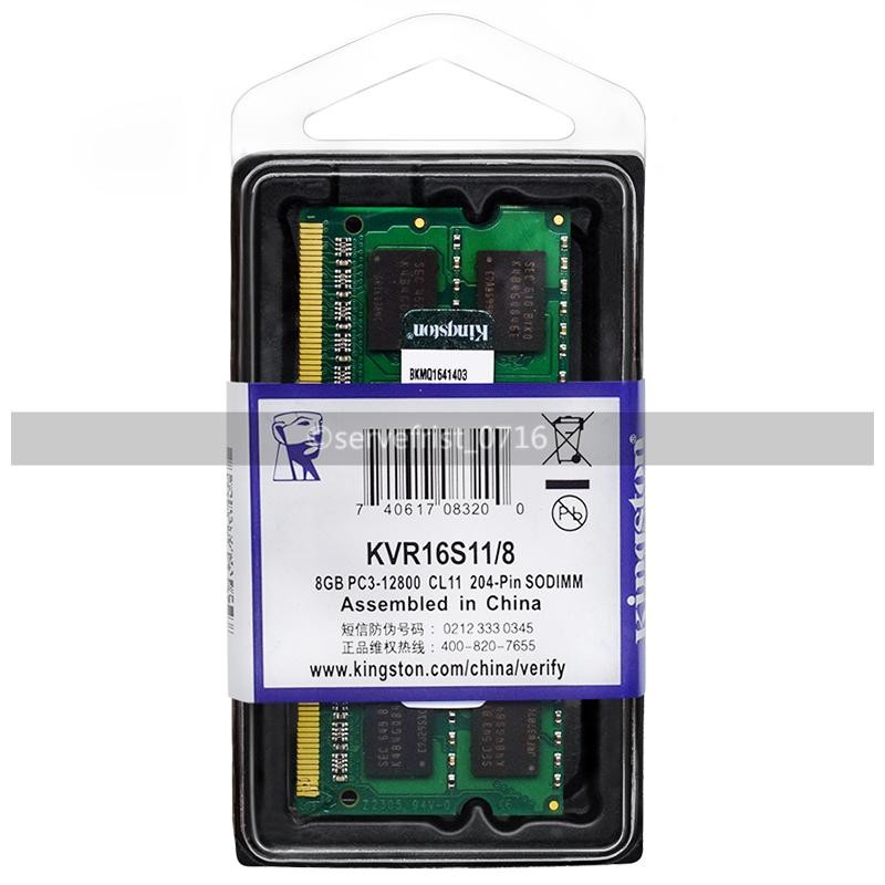 Original 8GB 2RX8 PC3-12800 DDR3-1600 MHz 204Pin SODIMM Laptop Ram