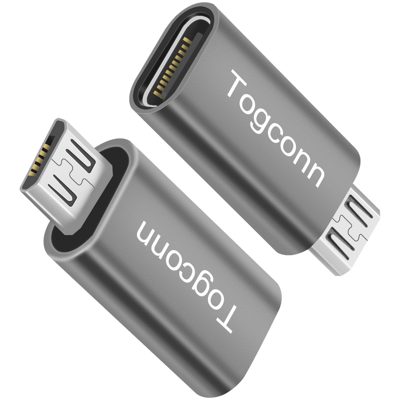 USB C to Micro USB Adapter 2 Pack, USB TypeC Female to Micro USB Male Convert...