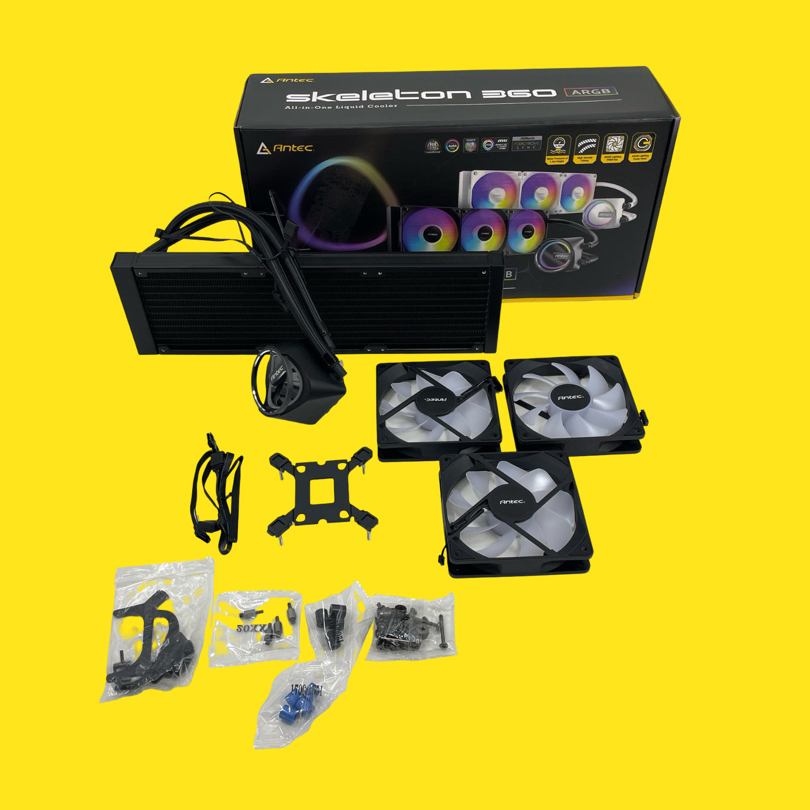 Antec SKELETON360ARGB 360mm ARGB Liquid CPU Cooler with 3 #4192 z37/5