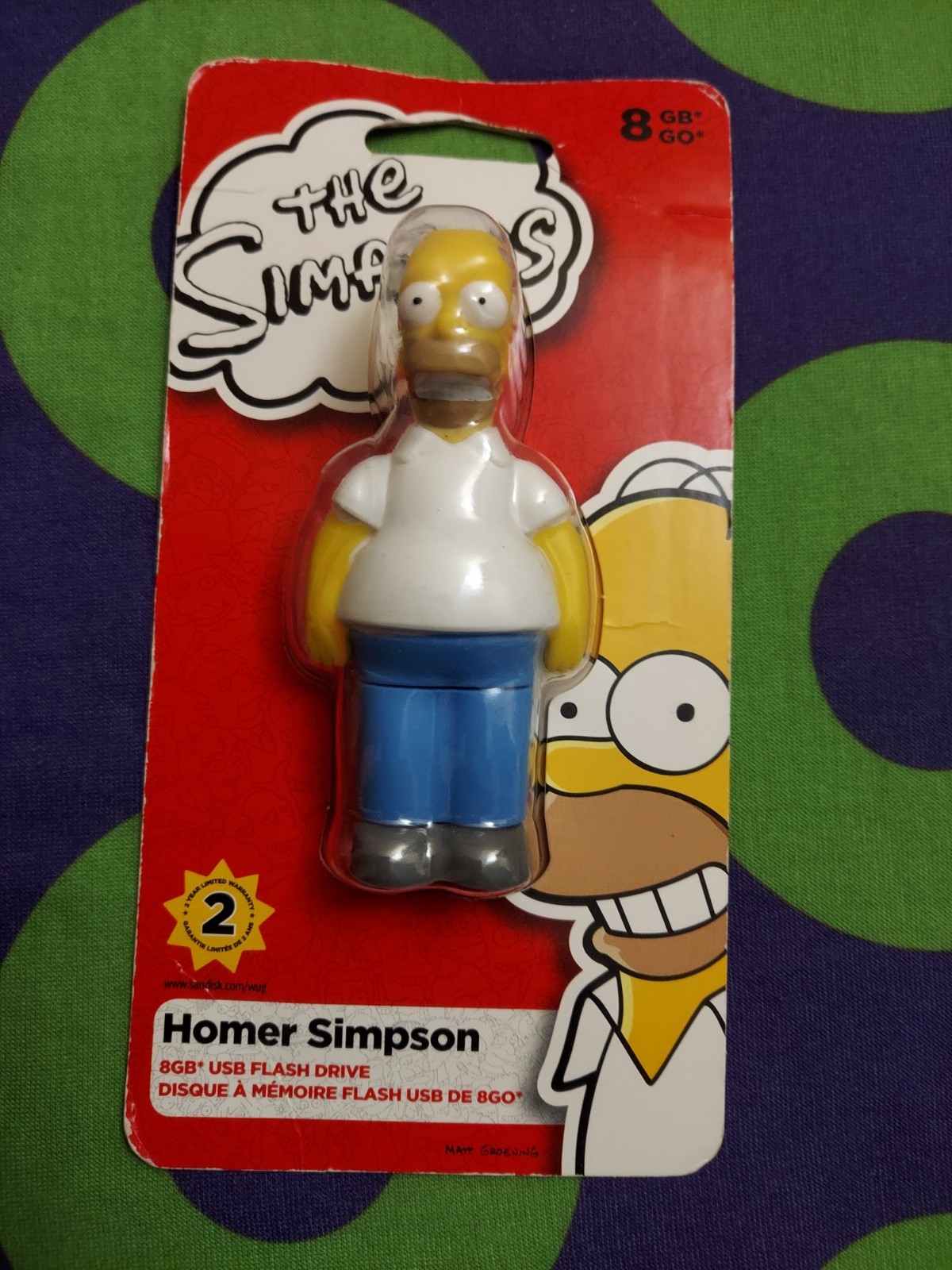 Homer Simposn 8GB USB Flash Drive *2011 Sandisk* New/Sealed /Unopened 