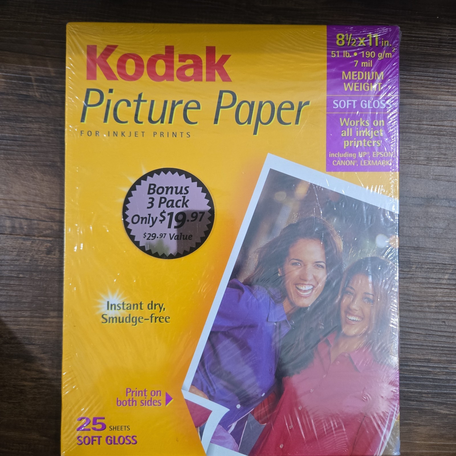 Kodak 8.5”x 11”  Picture Paper For Inkjet Printers Soft Gloss Value Pack (3) New