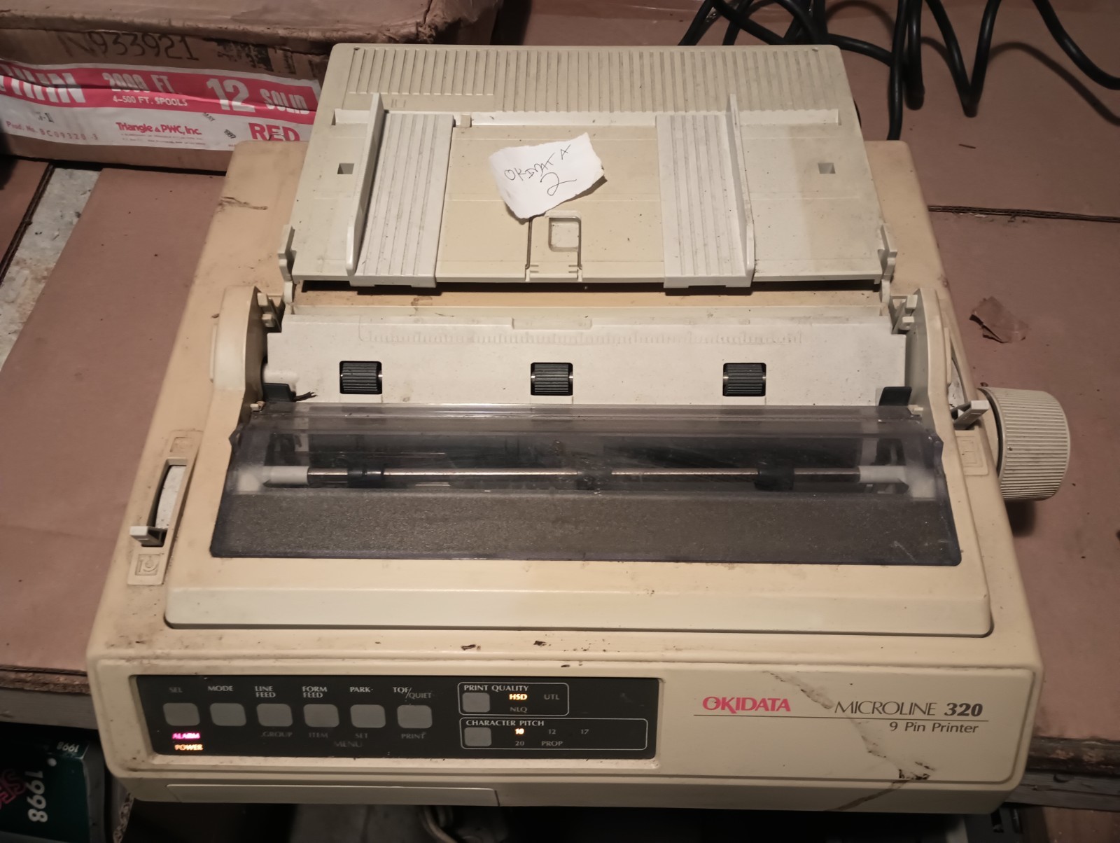 OKIDATA MICROLINE 320 GOOD UNIT POWERS UP, NO CRACKS