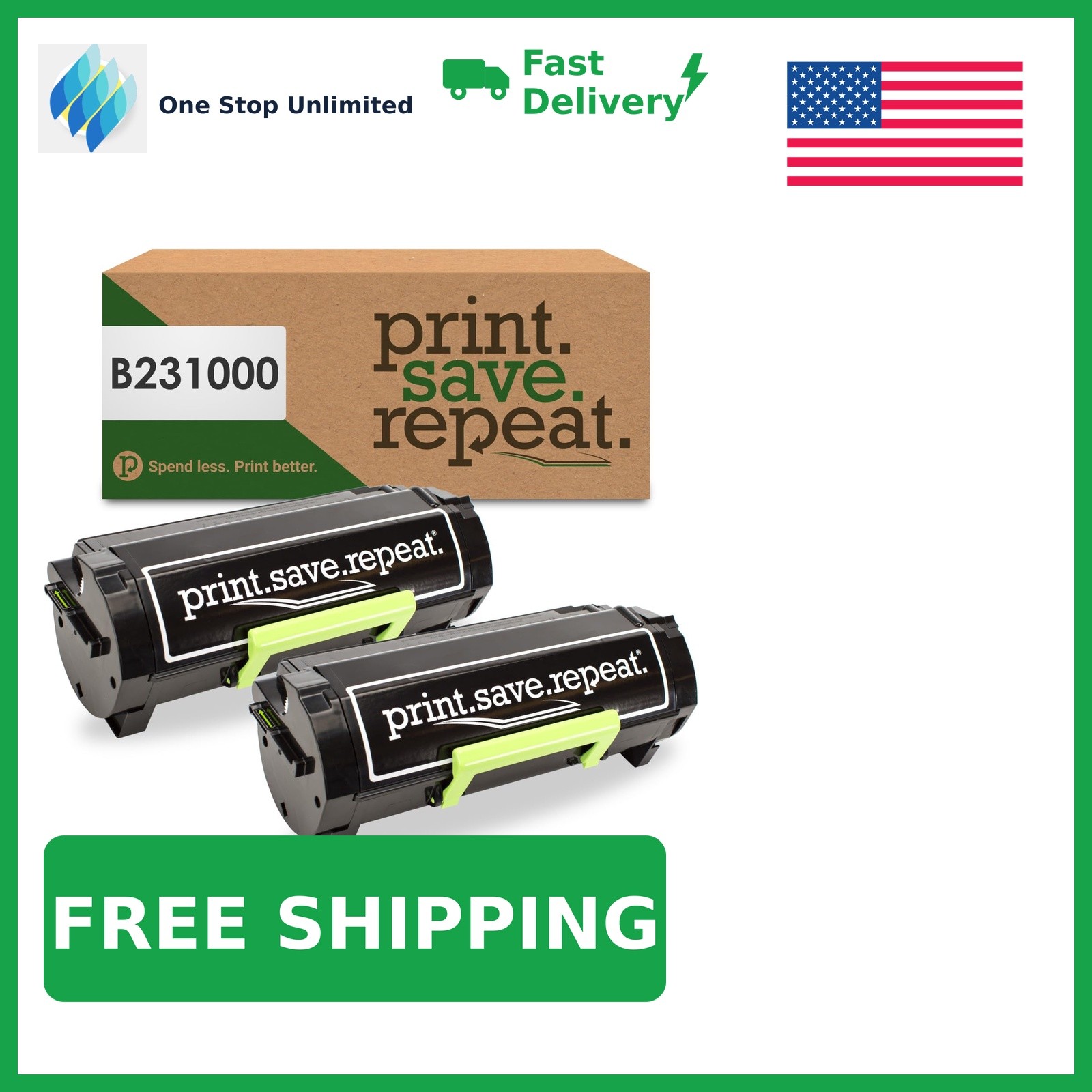 Print.Save.Repeat. Lexmark B231000 Toner Cartridge 2-Pack