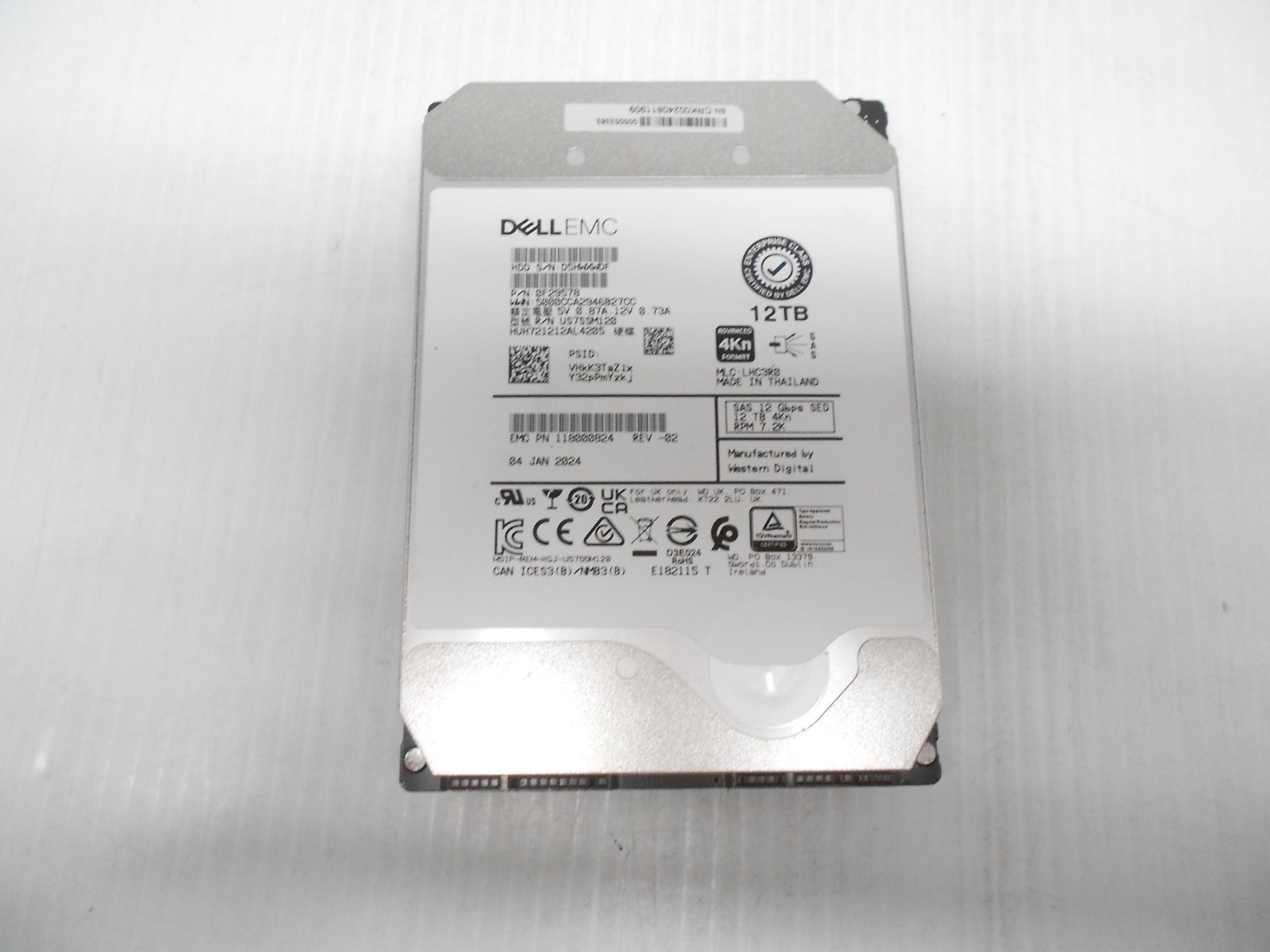 Dell EMC Isilon 005053383 12TB 7.2K 12Gb 3.5" 4KN SAS SED HDD 118000824 0F29578