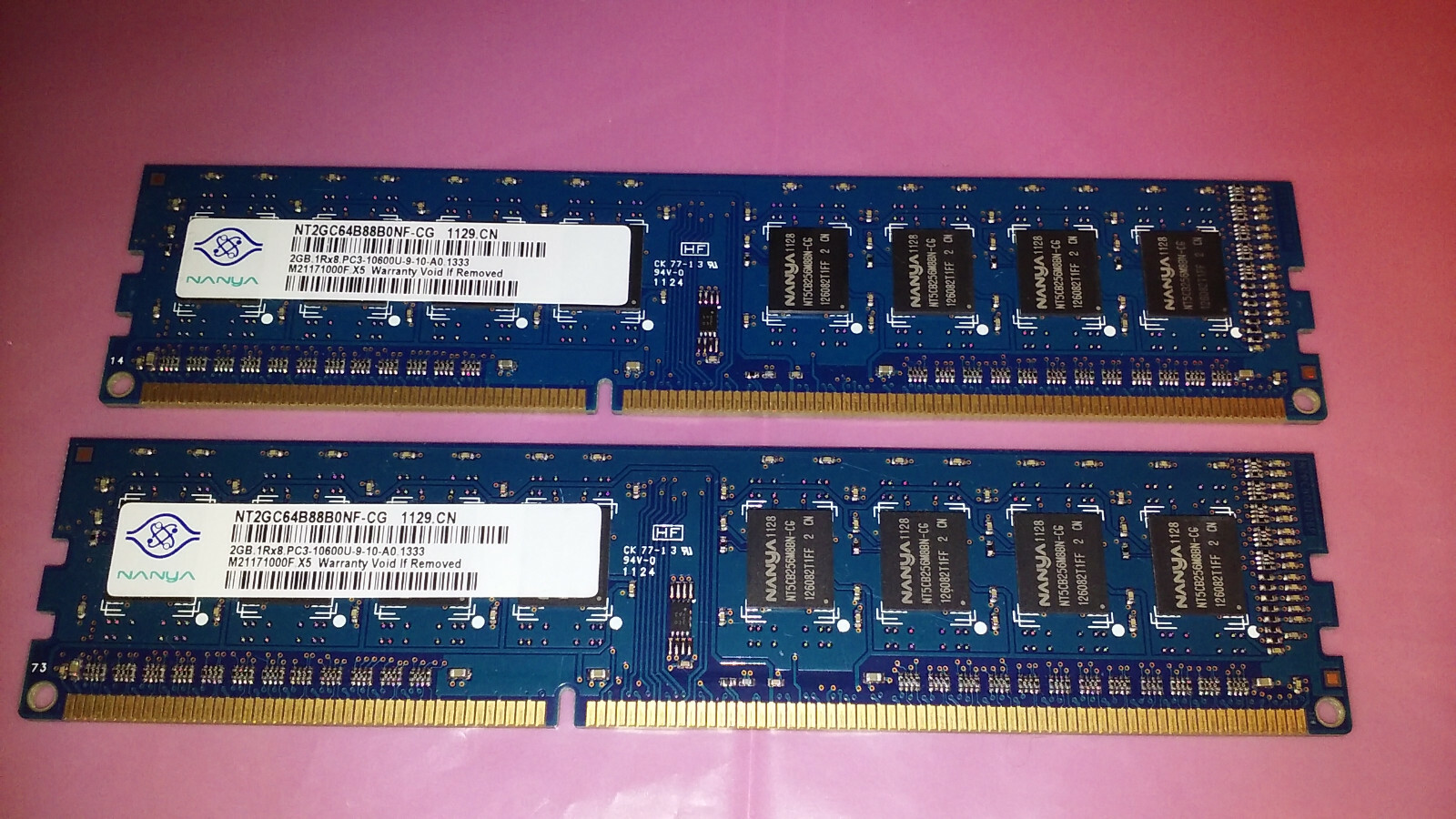 NANYA NT2GC64B88B0NF-CG DDR3 SDRAM (2) x 2 GB