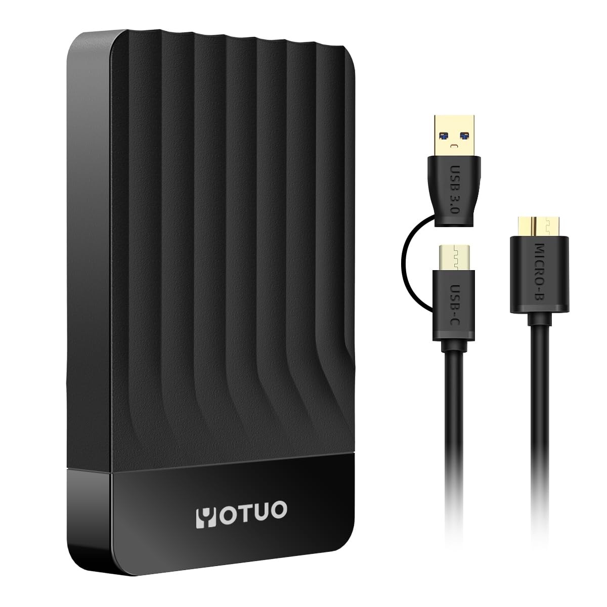 YOTUO 500GB External Hard Drive Portable Storage Expansion HDD USB 3.0 & USB C